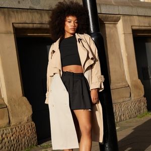 Nasty Gal Oversized Two Toned Trench Coat, Size 4 *END OF WINTER SALE*